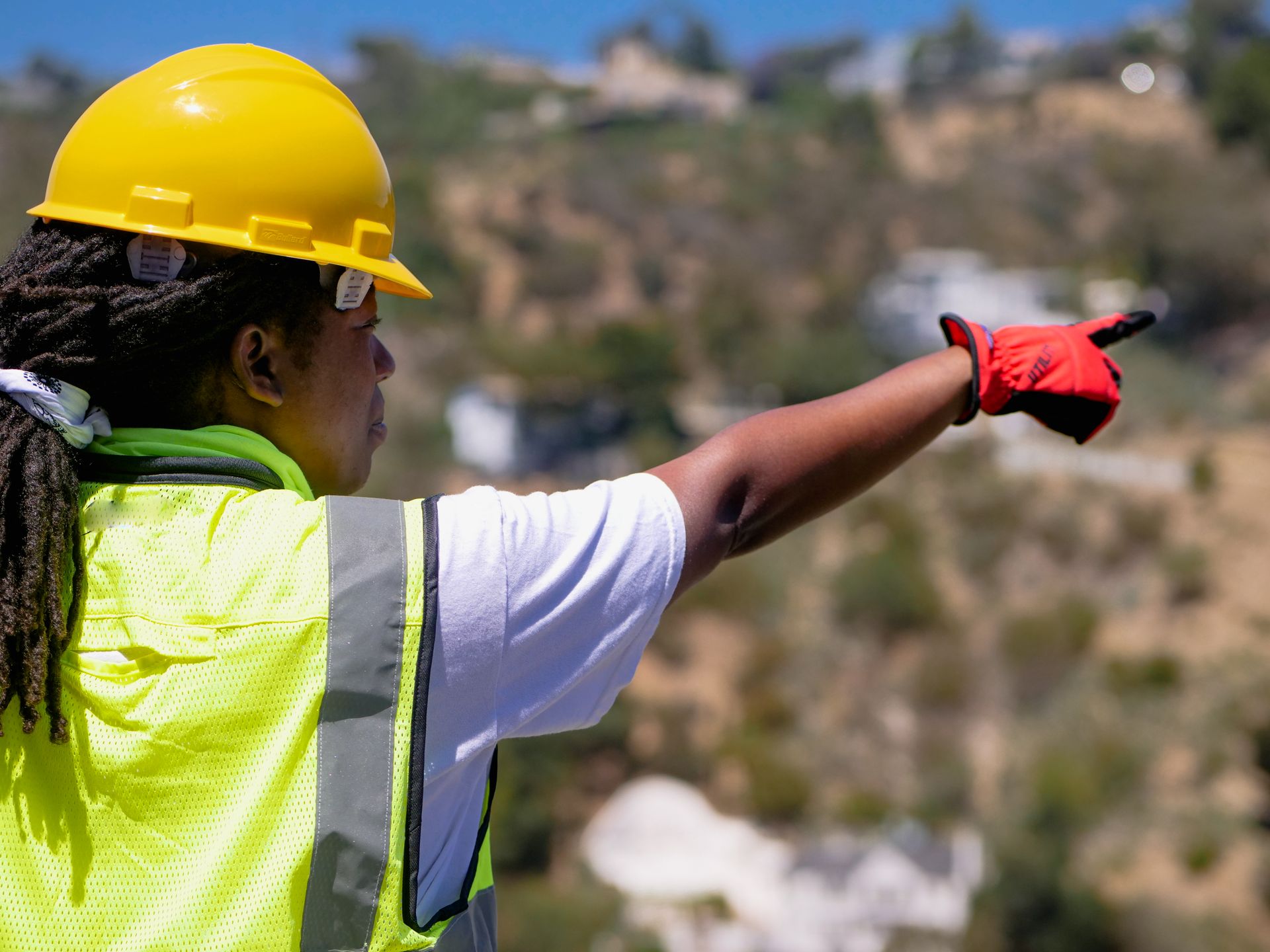 Metextra Africa engineer directing work on site
