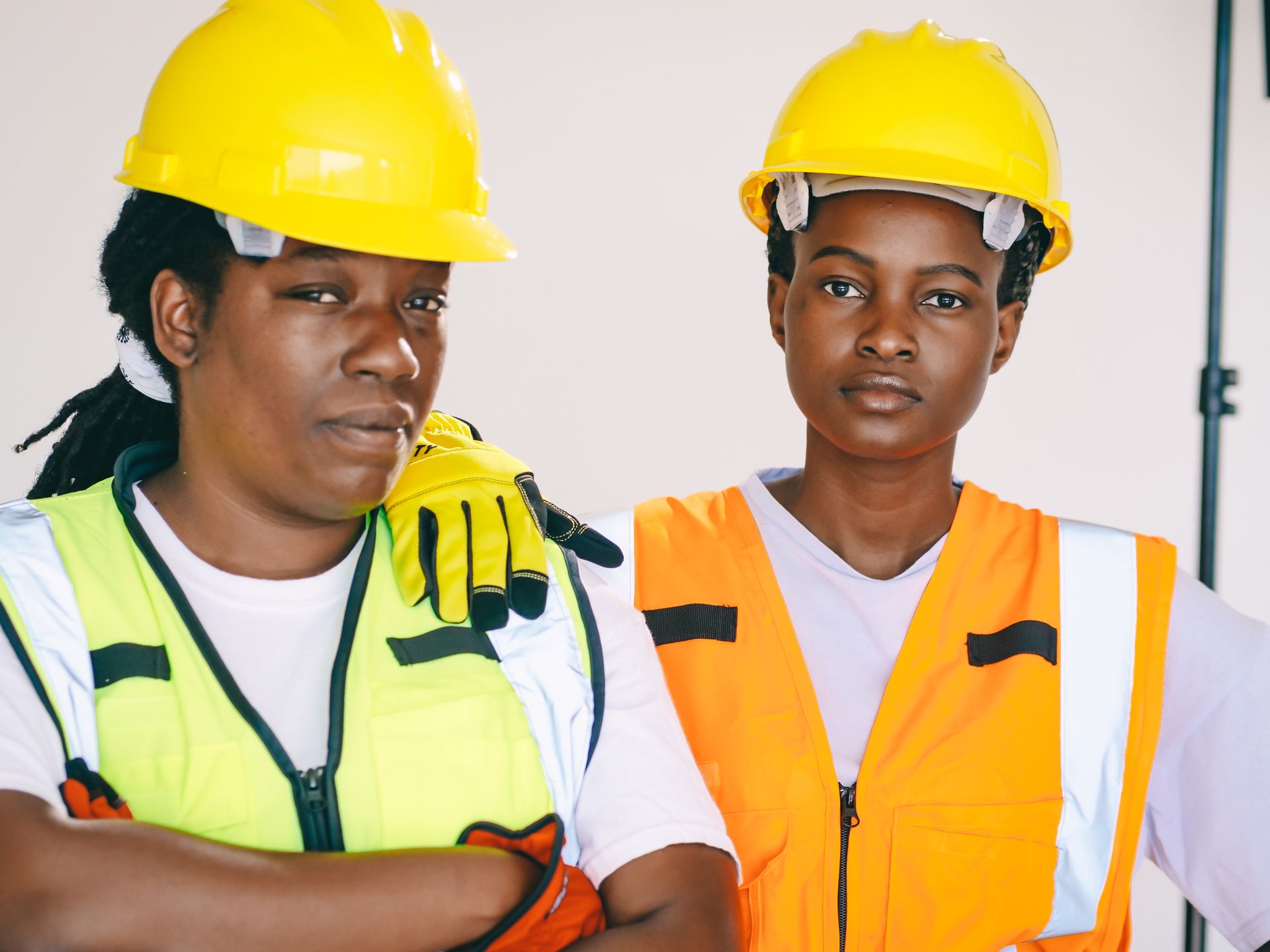 Two Metextra Africa engineers in hard hats